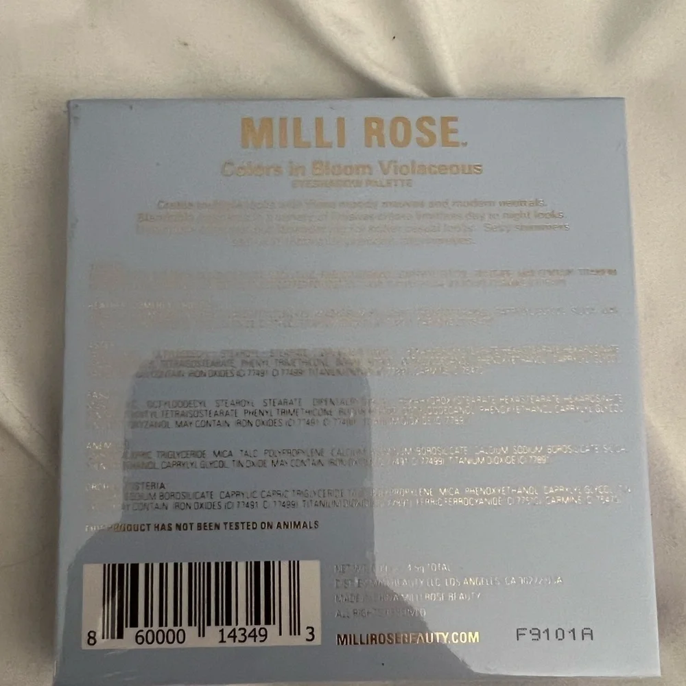 𝅺new NEVER OPENED Milli Rose Colors in Bloom Eyeshadow Palette